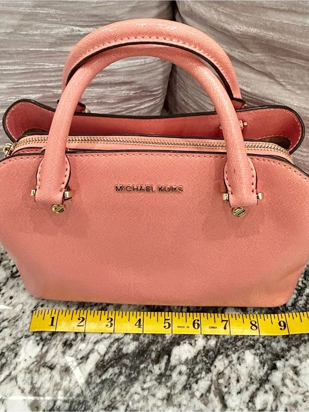 Michael Kors Coral Pink Saffiano Satchel
